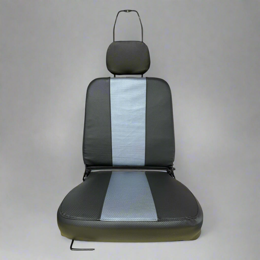 1999–2010 Daihatsu Hijet seat covers (Carbon Fiber Black with Carbon Charcoal Stripes)