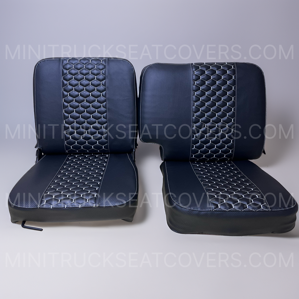 Suzuki Carry Seat Covers 1991-1999 (White Honeycomb Stitch)