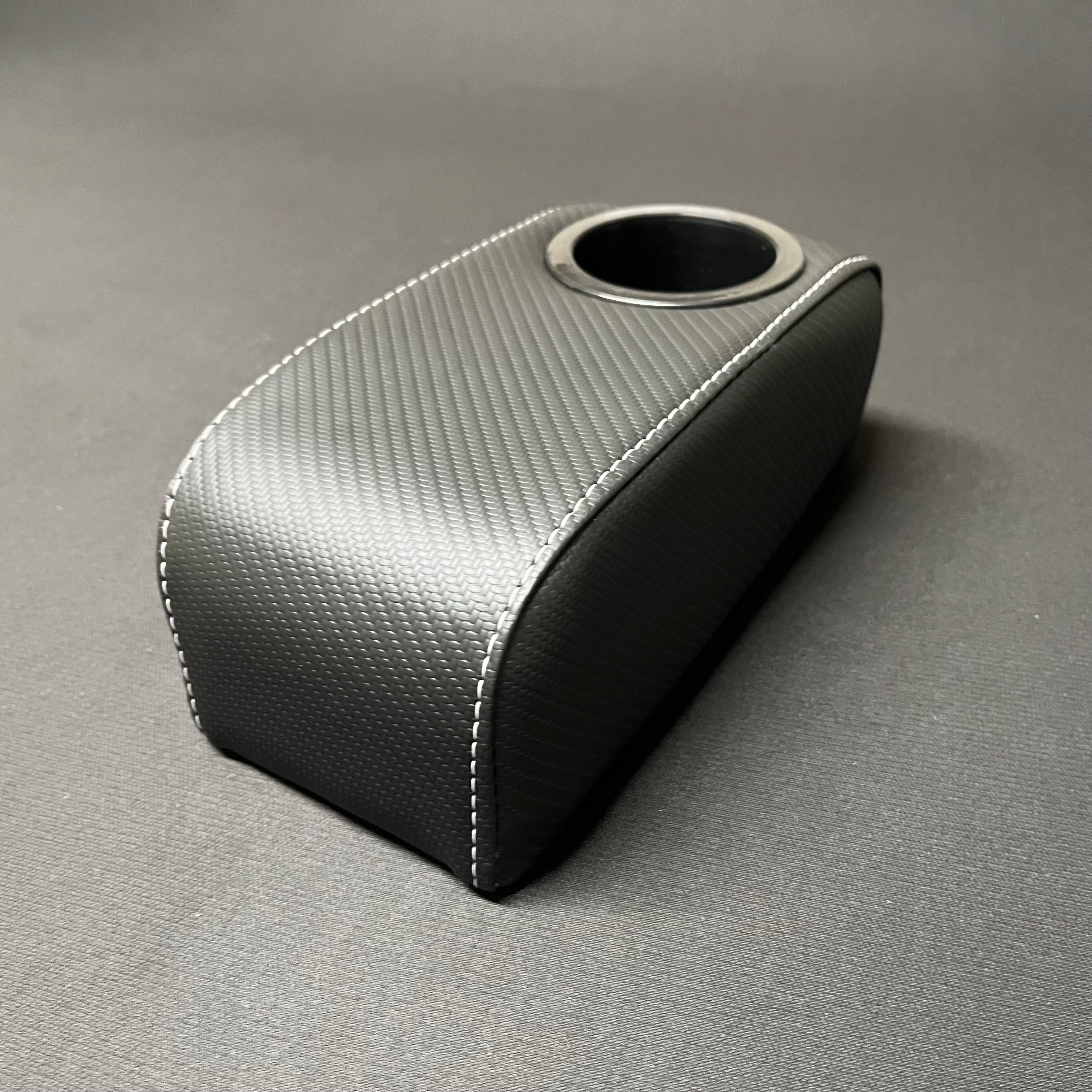 Subaru Sambar Armrest w/Cupholder and Bracket  1991-98 PICK YOUR STITCHING COLOR (CARBON BLACK)