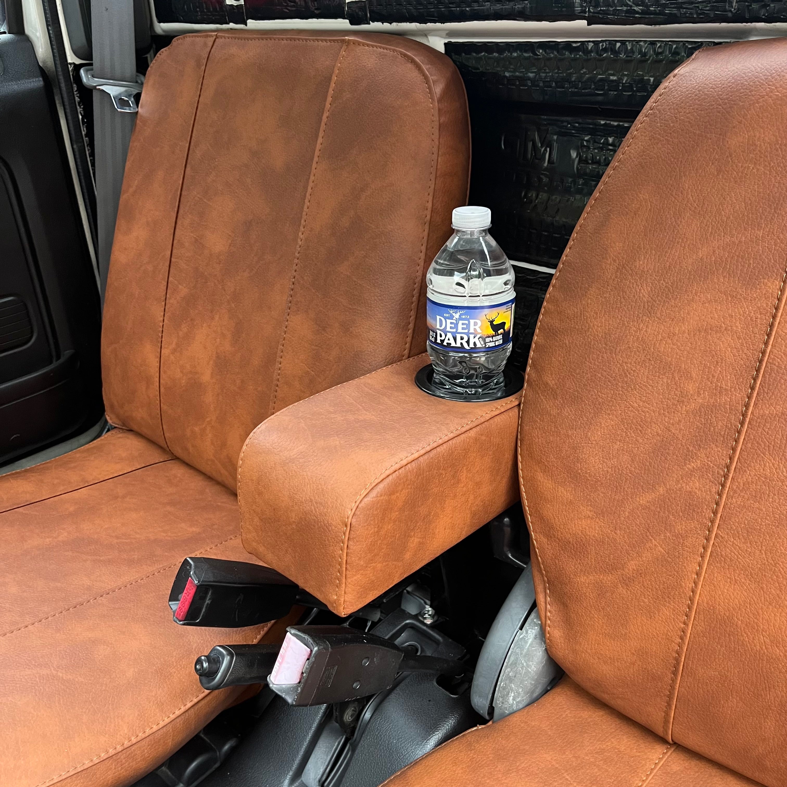 Honda Acty Armrest w/Cupholder and Bracket  1990-1998 ( Saddle )