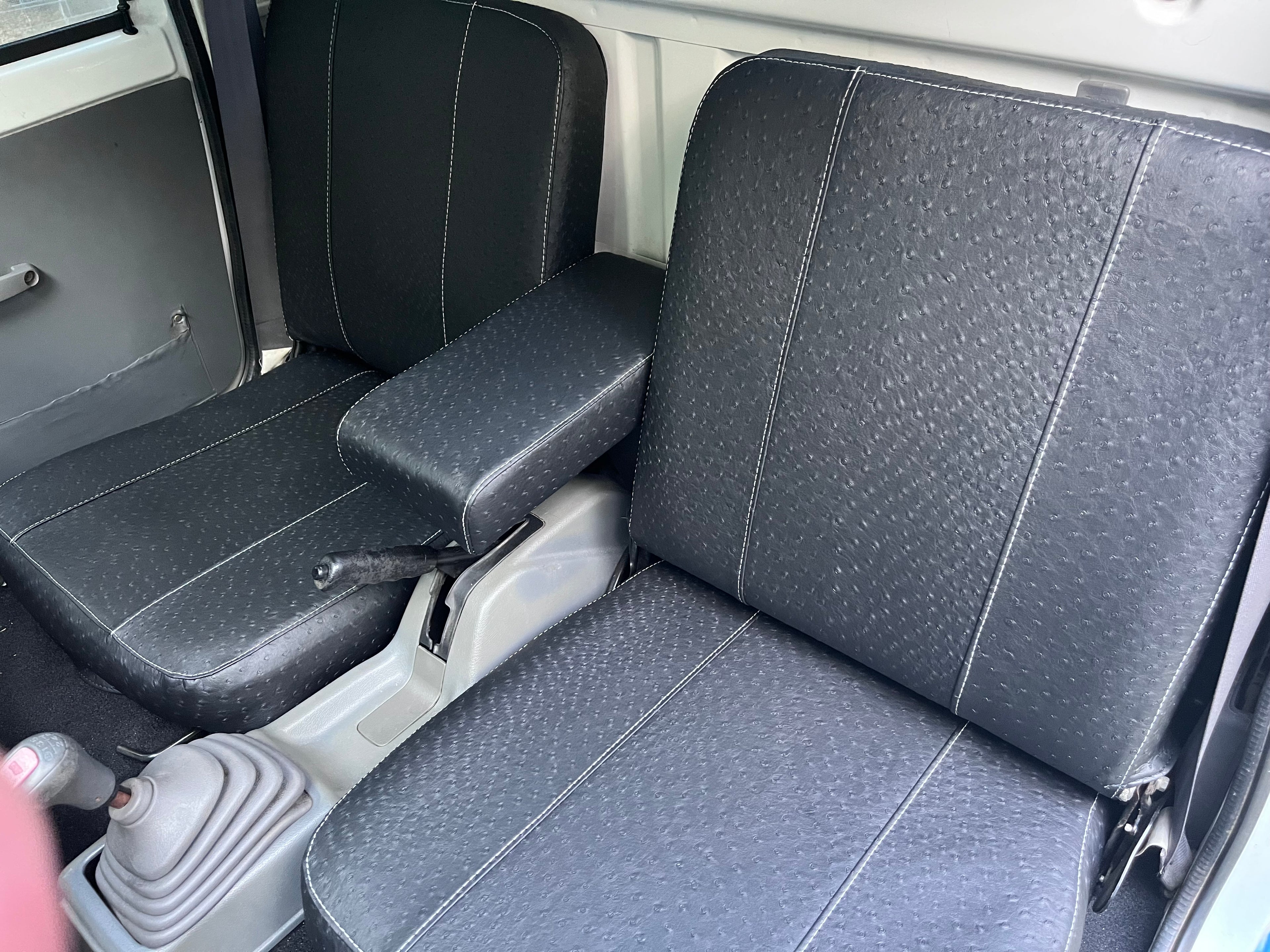 Suzuki Carry Seat Covers 1991-1999 Black Ostrich- Pick your Stitching Color