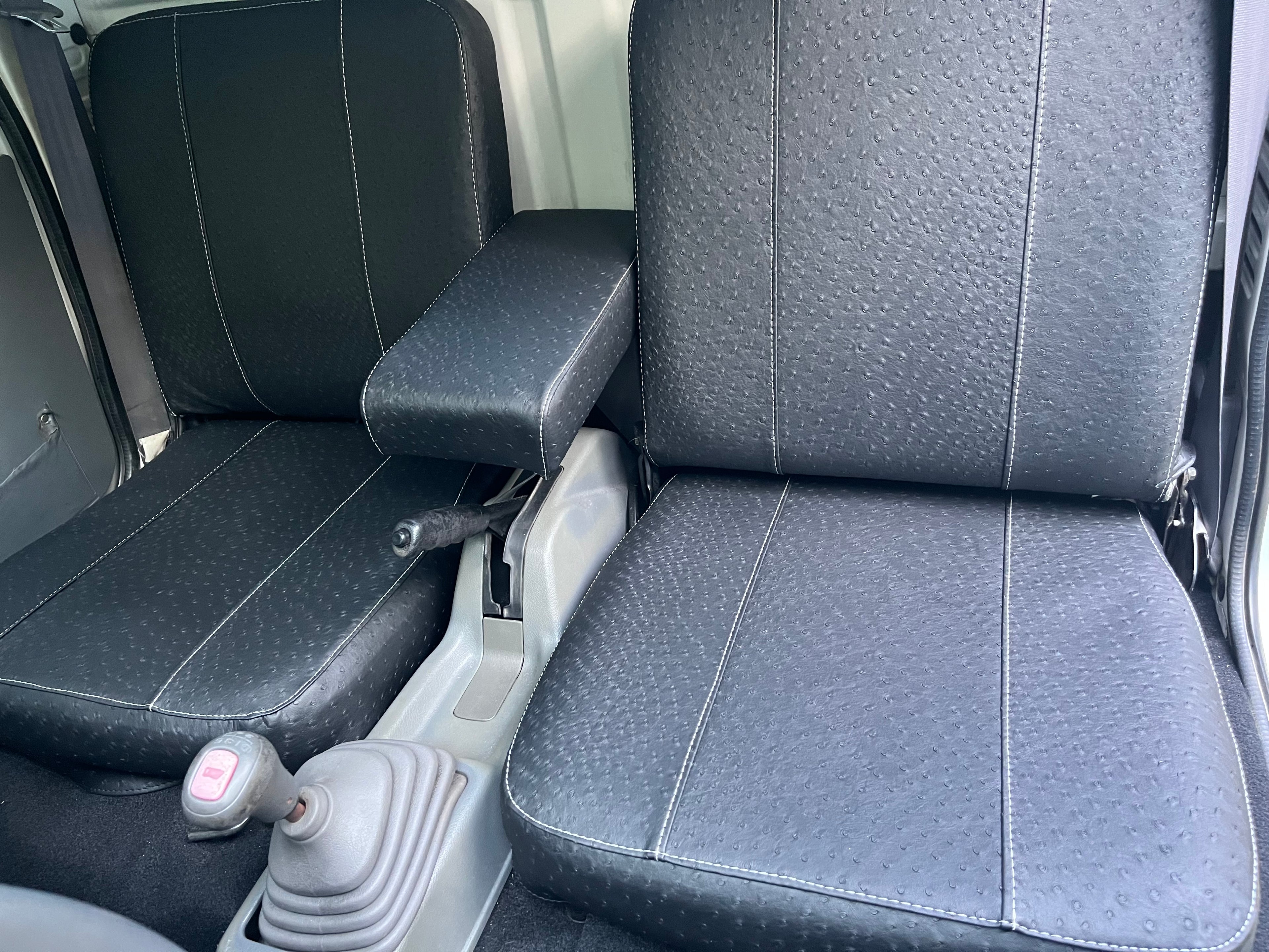Daihatsu Hijet Seat Covers 1999-2010 (Black Ostrich) Pick your Stitching color