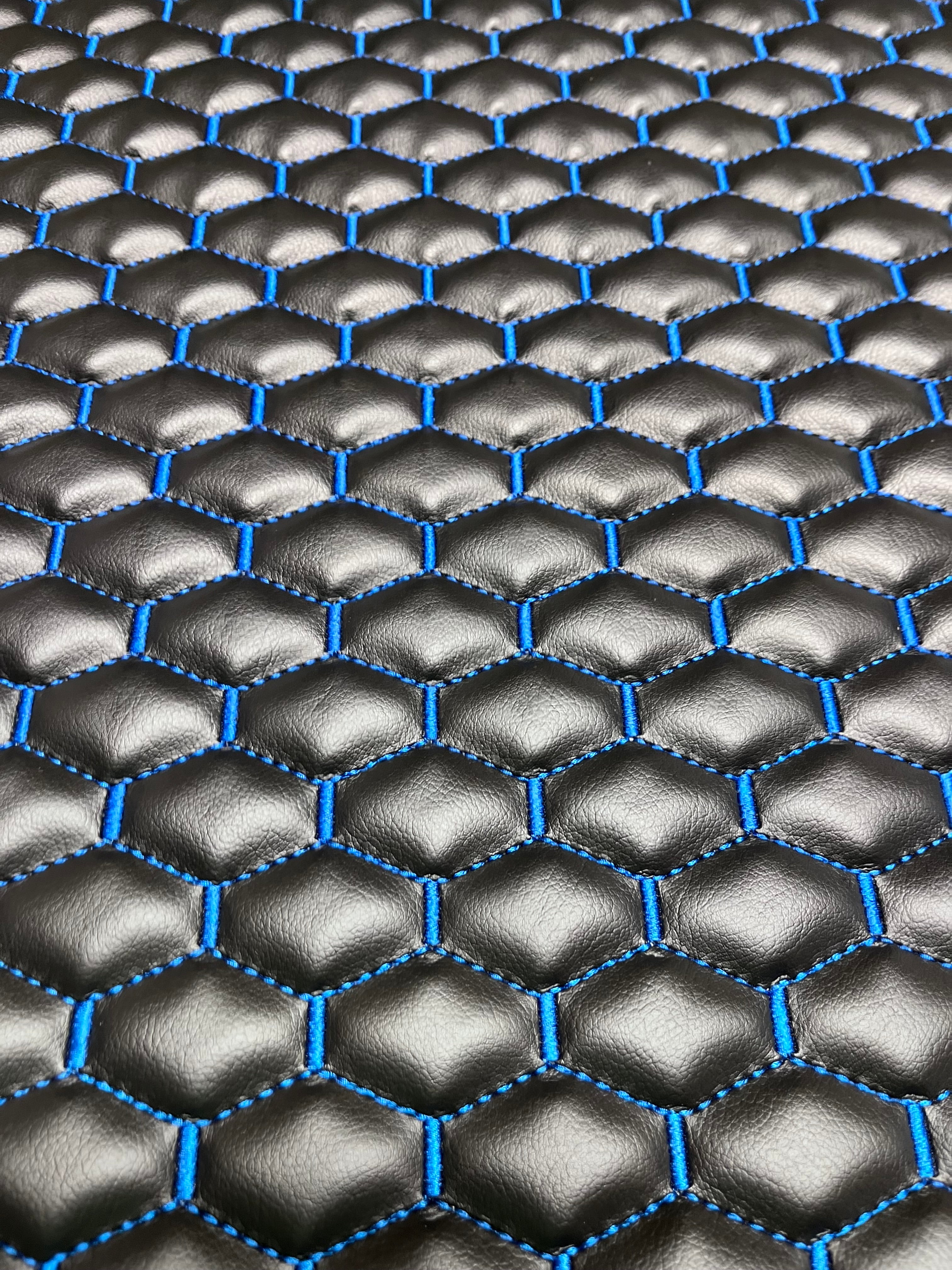 Honda Acty Seat Covers Carbon Fiber/ Honeycomb Blue stitching 1990-1998