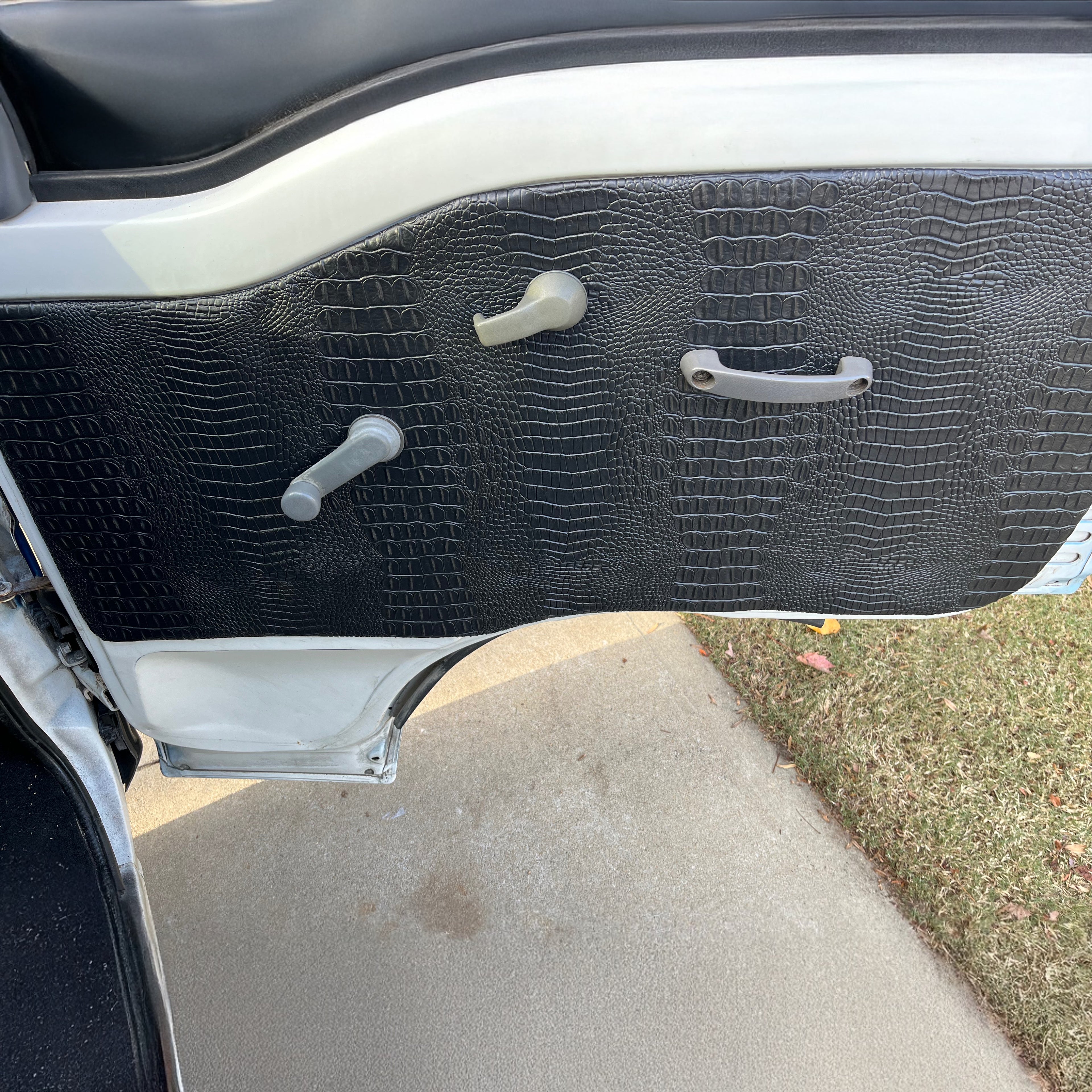 Subaru Sambar Door Panel Covers 1991-1998 (Black Alligator)