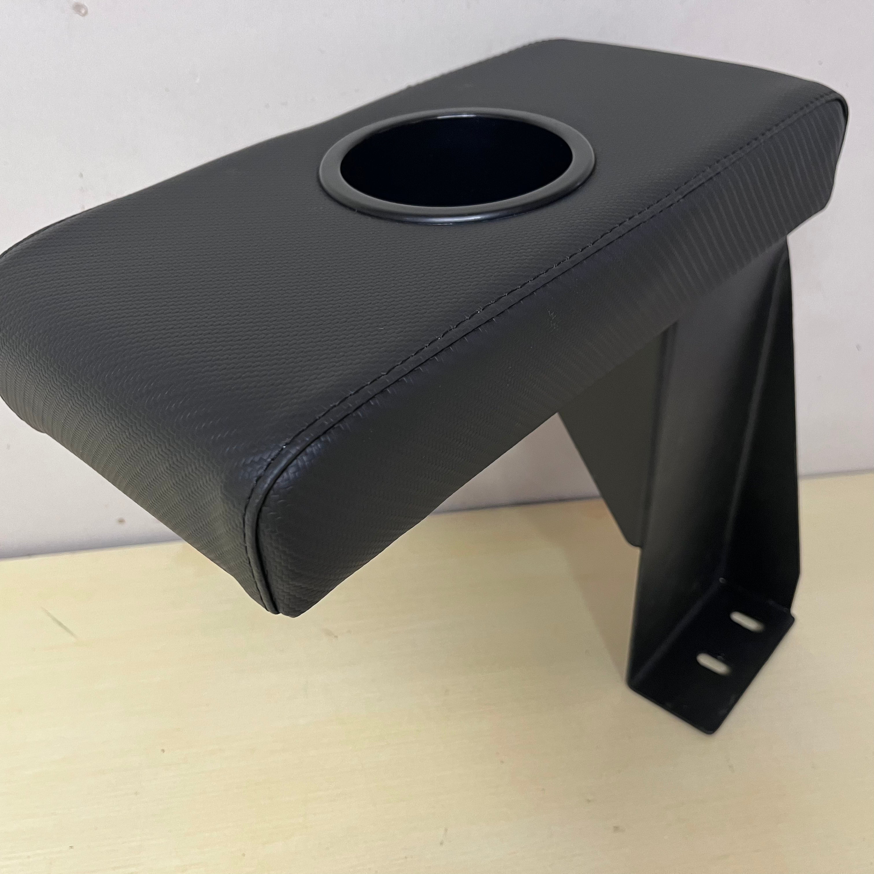 Subaru Sambar Armrest w/Cupholder and Bracket  1991-98 PICK YOUR STITCHING COLOR (CARBON BLACK)