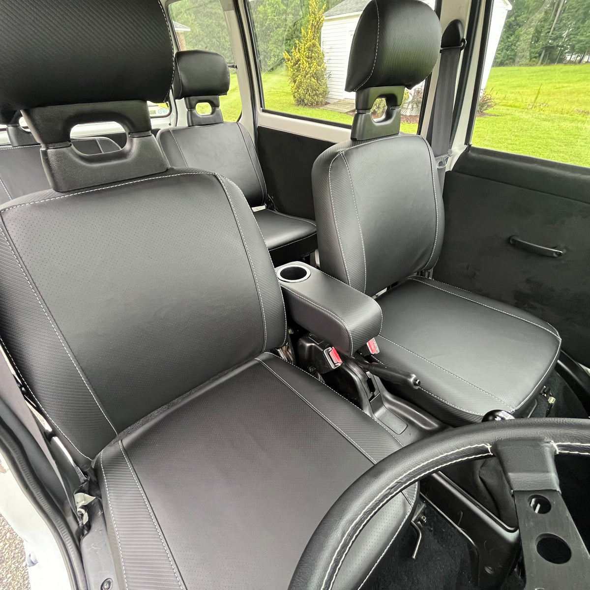 Subaru Sambar Seat Covers 1990-1999 KV3 / KV4 VAN Carbon Black/ Perf